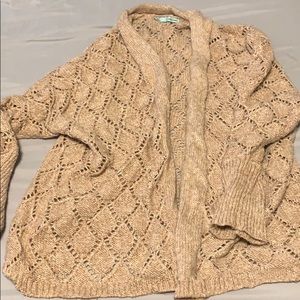 Rose gold knit cardigan